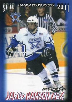 2010-11 Blueline Booster Club Lincoln Stars (USHL) #20 Jared Hanson Front