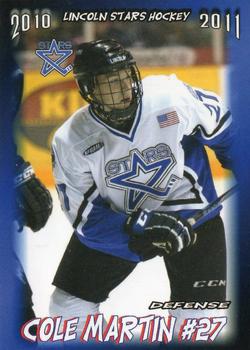2010-11 Blueline Booster Club Lincoln Stars (USHL) #23 Cole Martin Front