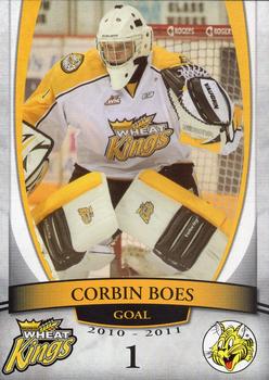 2010-11 Ruckers Brandon Wheat Kings (WHL) #NNO Corbin Boes Front