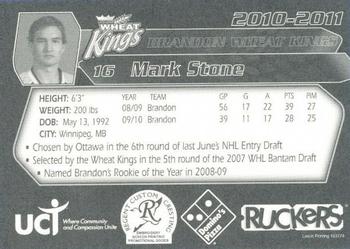 2010-11 Ruckers Brandon Wheat Kings (WHL) #NNO Mark Stone Back