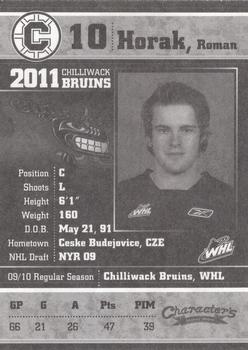 2010-11 Chilliwack Bruins (WHL) #9 Roman Horak Back
