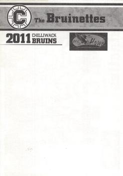 2010-11 Chilliwack Bruins (WHL) #27 The Bruinettes Back