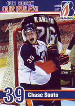2010-11 Kamloops Blazers (WHL) #NNO Chase Souto Front