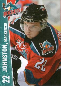 2010-11 Kelowna Rockets (WHL) #NNO MacKenzie Johnston Front