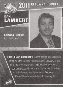 2010-11 Kelowna Rockets (WHL) #NNO Dan Lambert Back