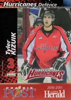 2010-11 Lethbridge Herald Lethbridge Hurricanes (WHL) #NNO Tyler Kizuik Front