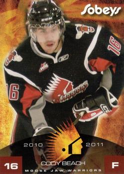 2010-11 Sobeys Moose Jaw Warriors (WHL) #1 Cody Beach Front