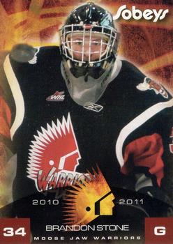 2010-11 Sobeys Moose Jaw Warriors (WHL) #21 Brandon Stone Front