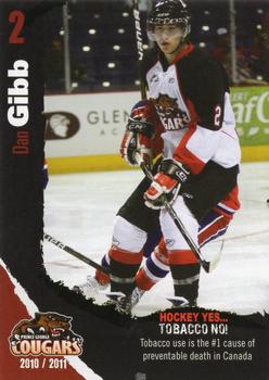 2010-11 Prince George Cougars (WHL) Tobacco Prevention #NNO Daniel Gibb Front