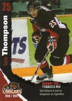 2010-11 Prince George Cougars (WHL) Tobacco Prevention #NNO Tayler Thompson Front