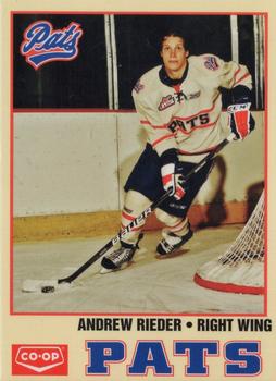2010-11 Co-op Regina Pats (WHL) #NNO Andrew Rieder Front