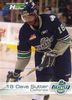 2010-11 Seattle Thunderbirds (WHL) #13 Dave Sutter Front
