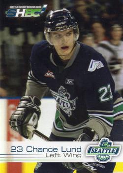 2010-11 Seattle Thunderbirds (WHL) #18 Chance Lund Front