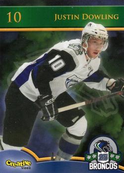 2010-11 Swift Current Broncos (WHL) #NNO Justin Dowling Front