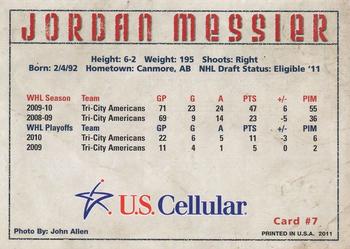 2010-11 U.S. Cellular Tri-City Americans (WHL) #10 Jordan Messier Back