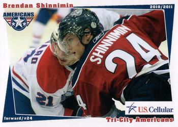 2010-11 U.S. Cellular Tri-City Americans (WHL) #15 Brendan Shinnimin Front