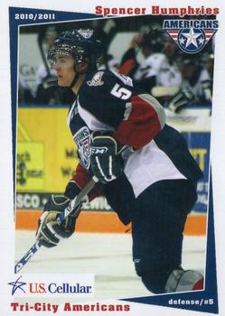 2010-11 U.S. Cellular Tri-City Americans (WHL) #23 Spencer Humphries Front
