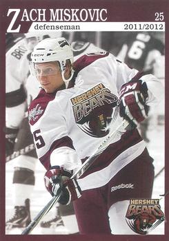 2011-12 Hershey Bears (AHL) #19 Zach Miskovic Front