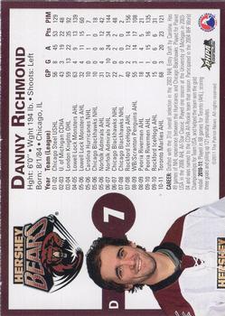2011-12 Hershey Bears (AHL) #25 Danny Richmond Back