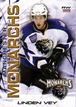 2011-12 Choice Manchester Monarchs (AHL) #22 Linden Vey Front