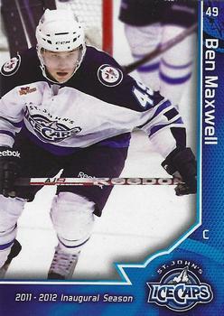 2011-12 Choice St. John's IceCaps (AHL) #24 Ben Maxwell Front