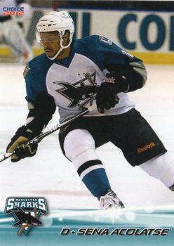2011-12 Choice Worcester Sharks (AHL) #19 Sena Acolatse Front