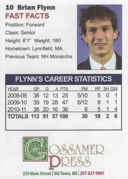 2011-12 Gossamer Press Maine Black Bears (NCAA) #6 Brian Flynn Back