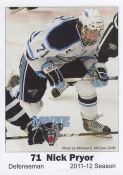 2011-12 Gossamer Press Maine Black Bears (NCAA) #25 Nick Pryor Front