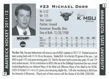 2011-12 KMSU 89.7 FM Minnesota State Mavericks (NCAA) #5 Michael Dorr Back