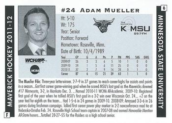 2011-12 KMSU 89.7 FM Minnesota State Mavericks (NCAA) #6 Adam Mueller Back