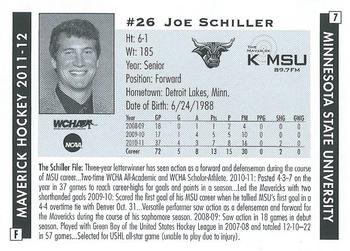 2011-12 KMSU 89.7 FM Minnesota State Mavericks (NCAA) #7 Joe Schiller Back
