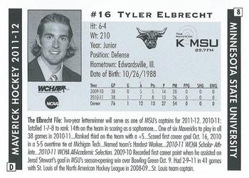 2011-12 KMSU 89.7 FM Minnesota State Mavericks (NCAA) #8 Tyler Elbrecht Back