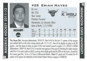 2011-12 KMSU 89.7 FM Minnesota State Mavericks (NCAA) #10 Eriah Hayes Back