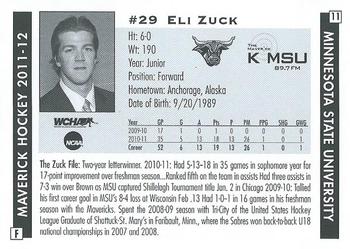 2011-12 KMSU 89.7 FM Minnesota State Mavericks (NCAA) #11 Eli Zuck Back