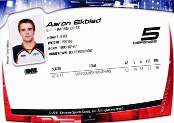 2011-12 Extreme Barrie Colts (OHL) #3 Aaron Ekblad Back
