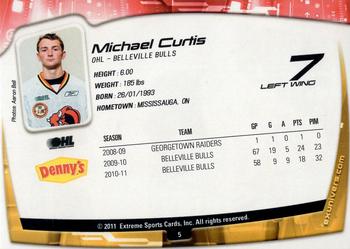 2011-12 Extreme Belleville Bulls (OHL) #5 Michael Curtis Back