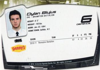2011-12 Extreme Brampton Battalion (OHL) #5 Dylan Blujus Back