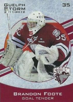 2011-12 M&T Printing Guelph Storm (OHL) #NNO Brandon Foote Front