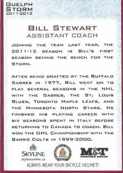 2011-12 M&T Printing Guelph Storm (OHL) #NNO Bill Stewart Back