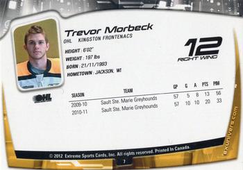 2011-12 Extreme Kingston Frontenacs (OHL) #7 Trevor Morbeck Back