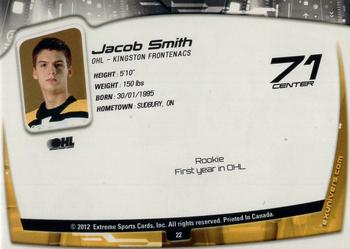 2011-12 Extreme Kingston Frontenacs (OHL) #22 Jacob Smith Back