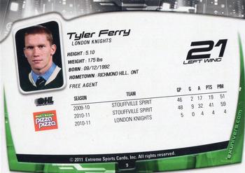 2011-12 Extreme London Knights (OHL) #9 Tyler Ferry Back
