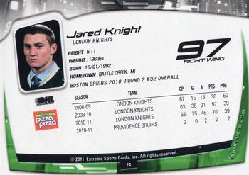 2011-12 Extreme London Knights (OHL) #24 Jared Knight Back