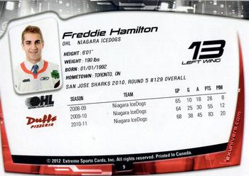 2011-12 Extreme Niagara IceDogs (OHL) #9 Freddie Hamilton Back