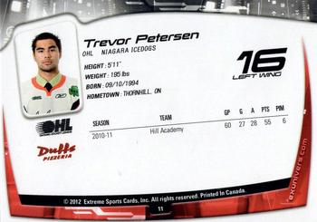 2011-12 Extreme Niagara IceDogs (OHL) #11 Trevor Petersen Back
