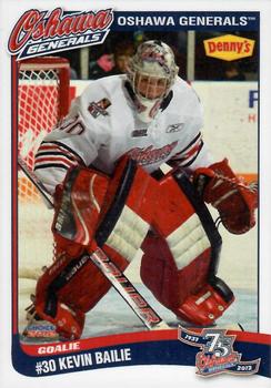 2011-12 Denny's Oshawa Generals (OHL) #NNO Kevin Bailie Front