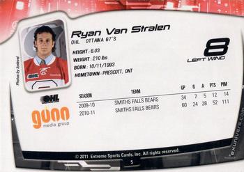 2011-12 Extreme Ottawa 67's (OHL) #5 Ryan Van Stralen Back