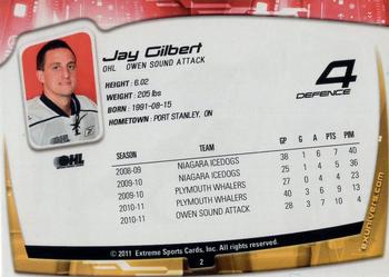 2011-12 Extreme Owen Sound Attack (OHL) #2 Jay Gilbert Back