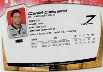 2011-12 Extreme Owen Sound Attack (OHL) #5 Daniel Catenacci Back