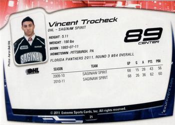 2011-12 Extreme Saginaw Spirit (OHL) #21 Vincent Trocheck Back
